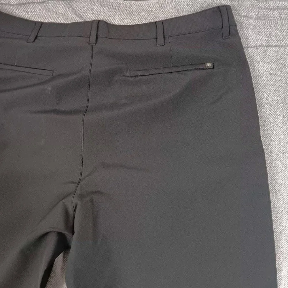 Banana Republic Pants Mens 40x32 Black‎ Slim Fit Microfiber Zip Pocket Trousers